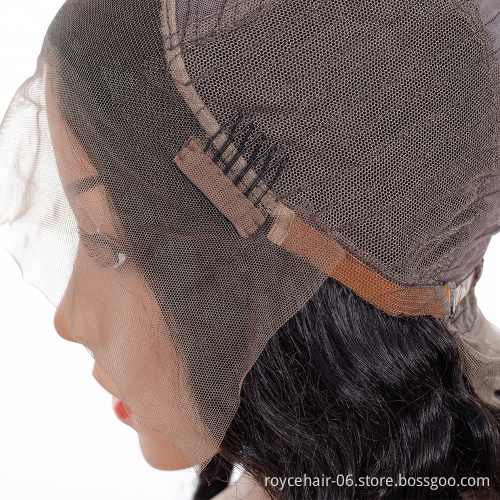 Brazilian Human Hair Cuticle Aligned  Loose Wave Curly  Lace Front Wig with Preplucked Hairline and Baby Hair
